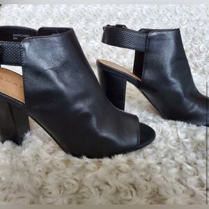 Tahari Black Peep Toe Bootie NWT